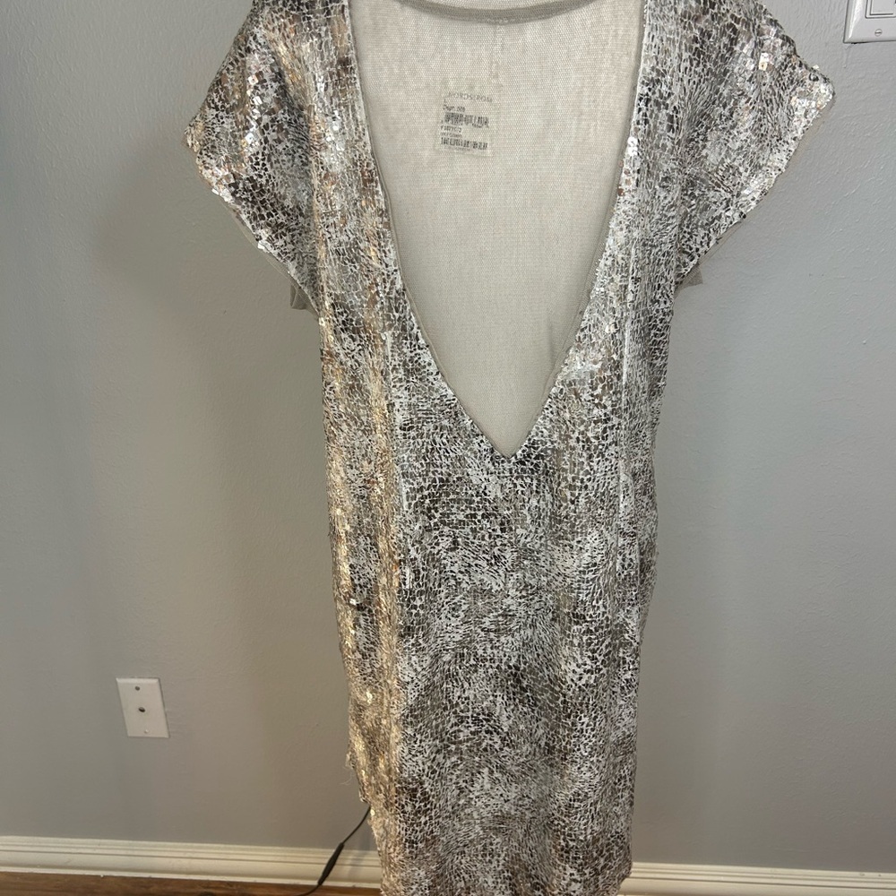 ✨ Free People Shattered Glass Sequin Cocktail Dress – NWT, Size L ✨ - Picture 3 of 8